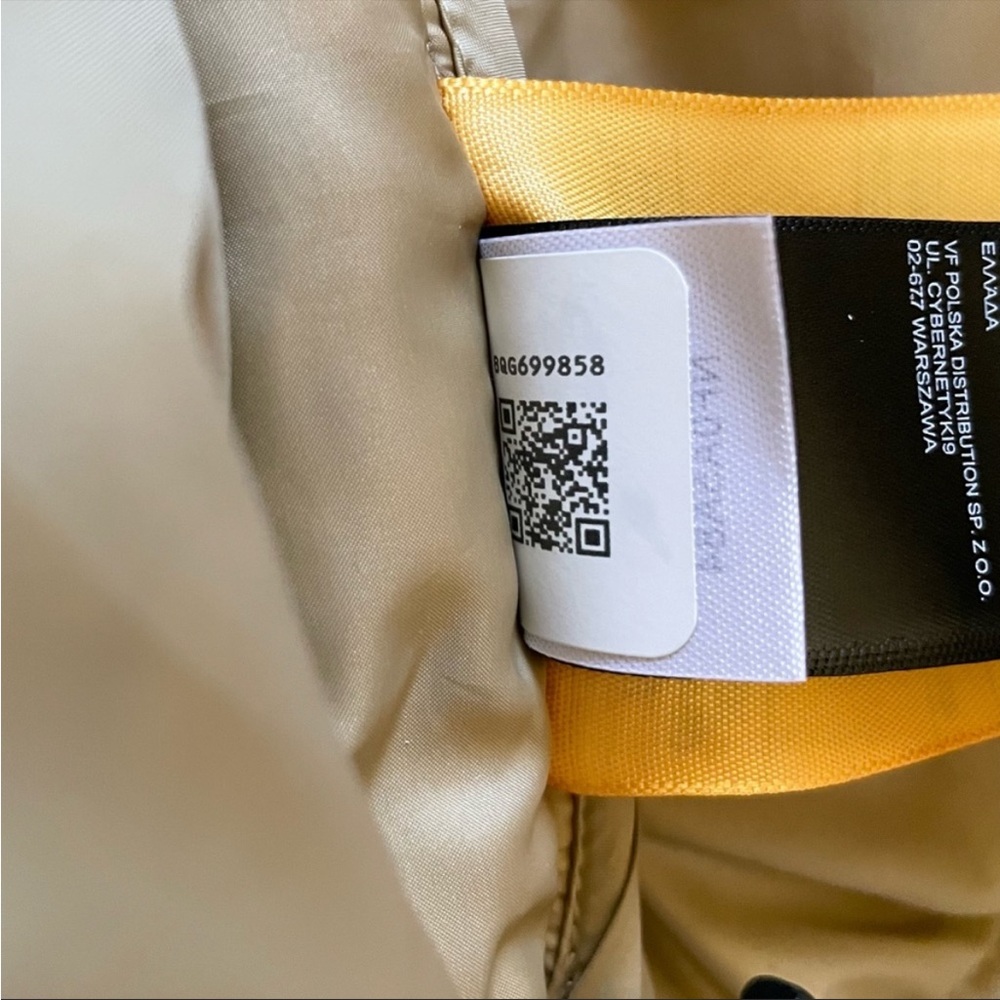 The North Face Women's Cream Sherpa Puffer Jacket with Tan Yoke - Picture 9 of 12